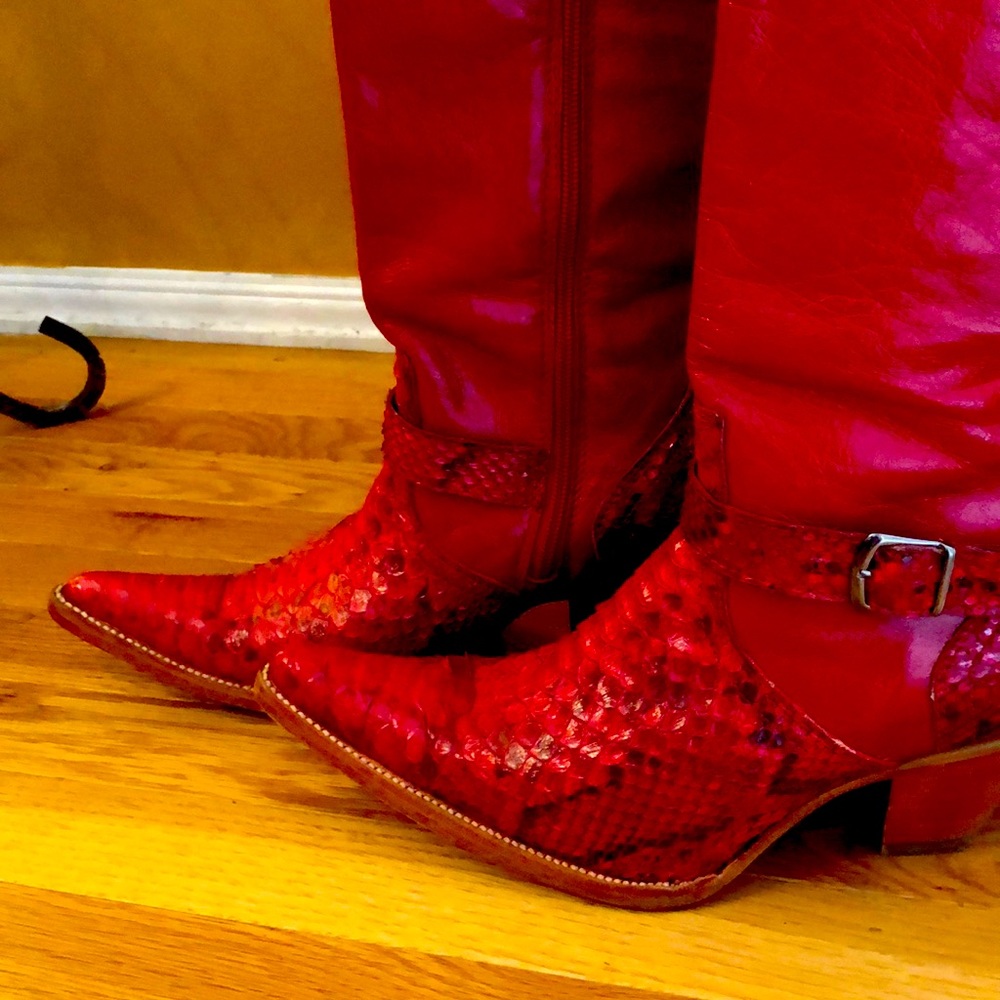 Leather Python Western Styled Boots! - image 4